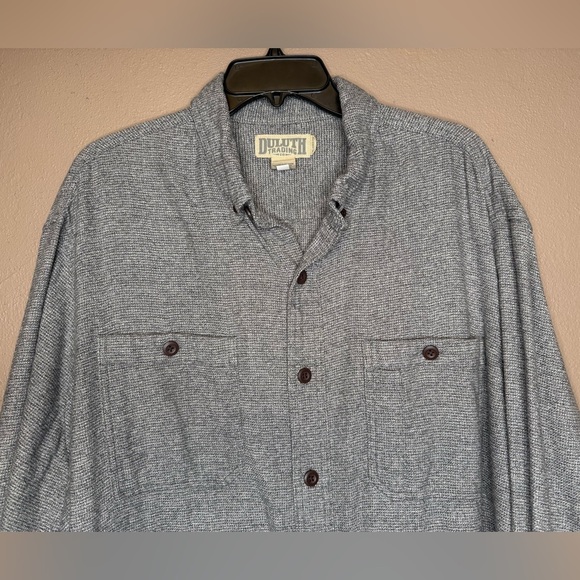 Duluth Trading Co. Kennesaw Relaxed Fit Long Sleeve Shirt in Gray Cotton XL Tall - Picture 9 of 12